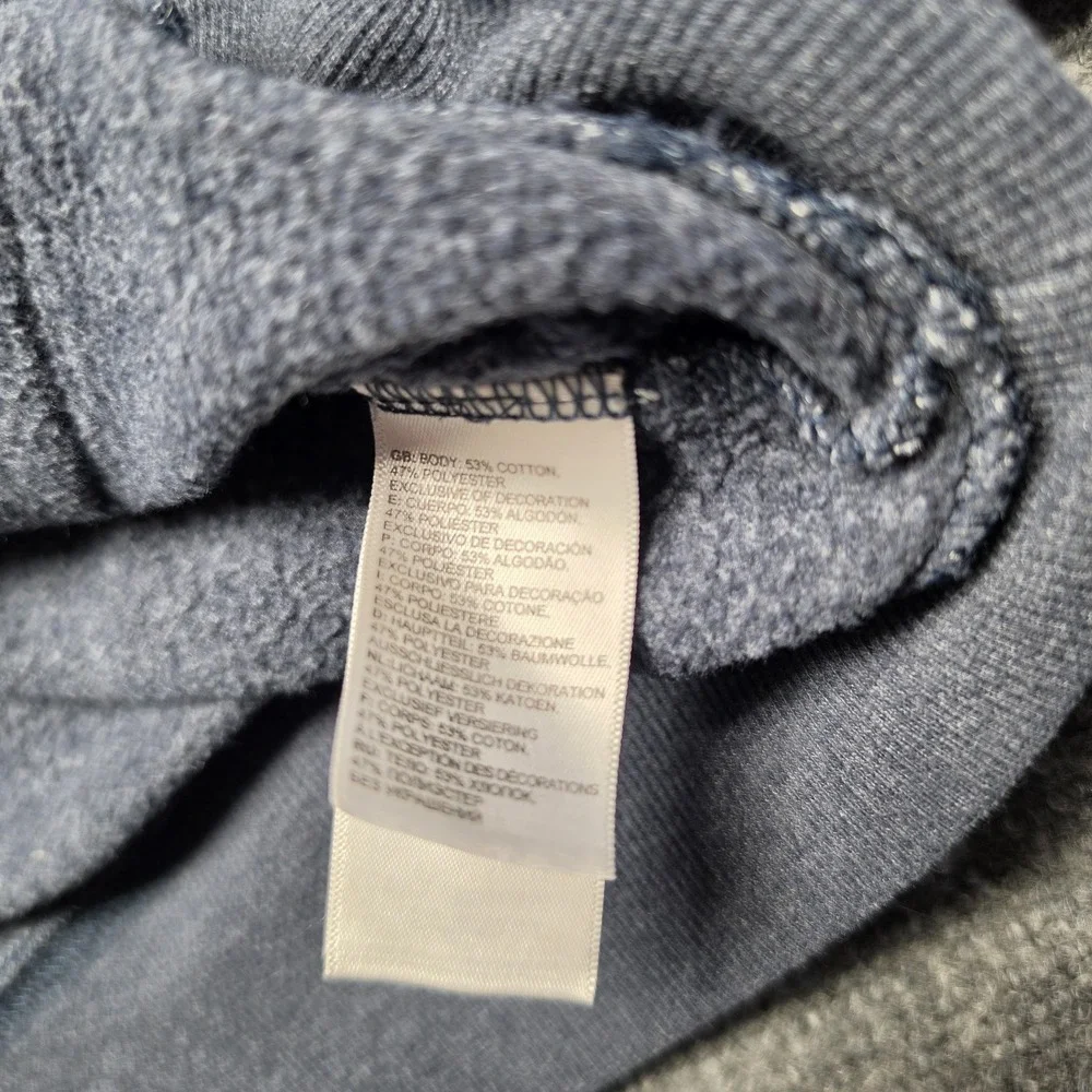 The North Face Mens Small S Pullover Hoodie Sweatshirt Blue Gray Half Dome Logo